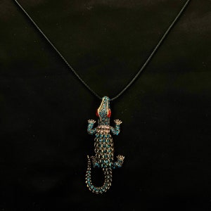Green Alligator Necklace - Etsy display picture 2