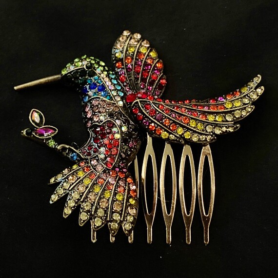 Bird Hair Comb Humming Bird Humming Bird Hair Rainbow Humming