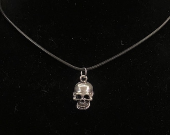 Skull Necklace, Silver Skull, Skeleton Necklace, Halloween Jewelry, Silver Skeleton, Men’s Necklace, Women’s Necklace, Small Skull