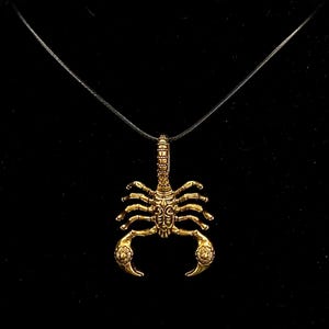 Scorpion Necklace, Gold Scorpion, Scorpion Jewelry, Insect Necklace, Gold Insect, Scorpion Pendant, Men’s Necklace, Gold Metal Necklace