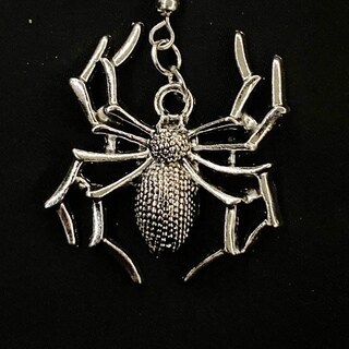 Orecchini Ragno E Ragnatela In Argento Sterling 925 Con Zircone Nero – Gioielli A Tema Insetti Per Halloween – Regalo Per Donne E Ragazze (16x12 Mm)