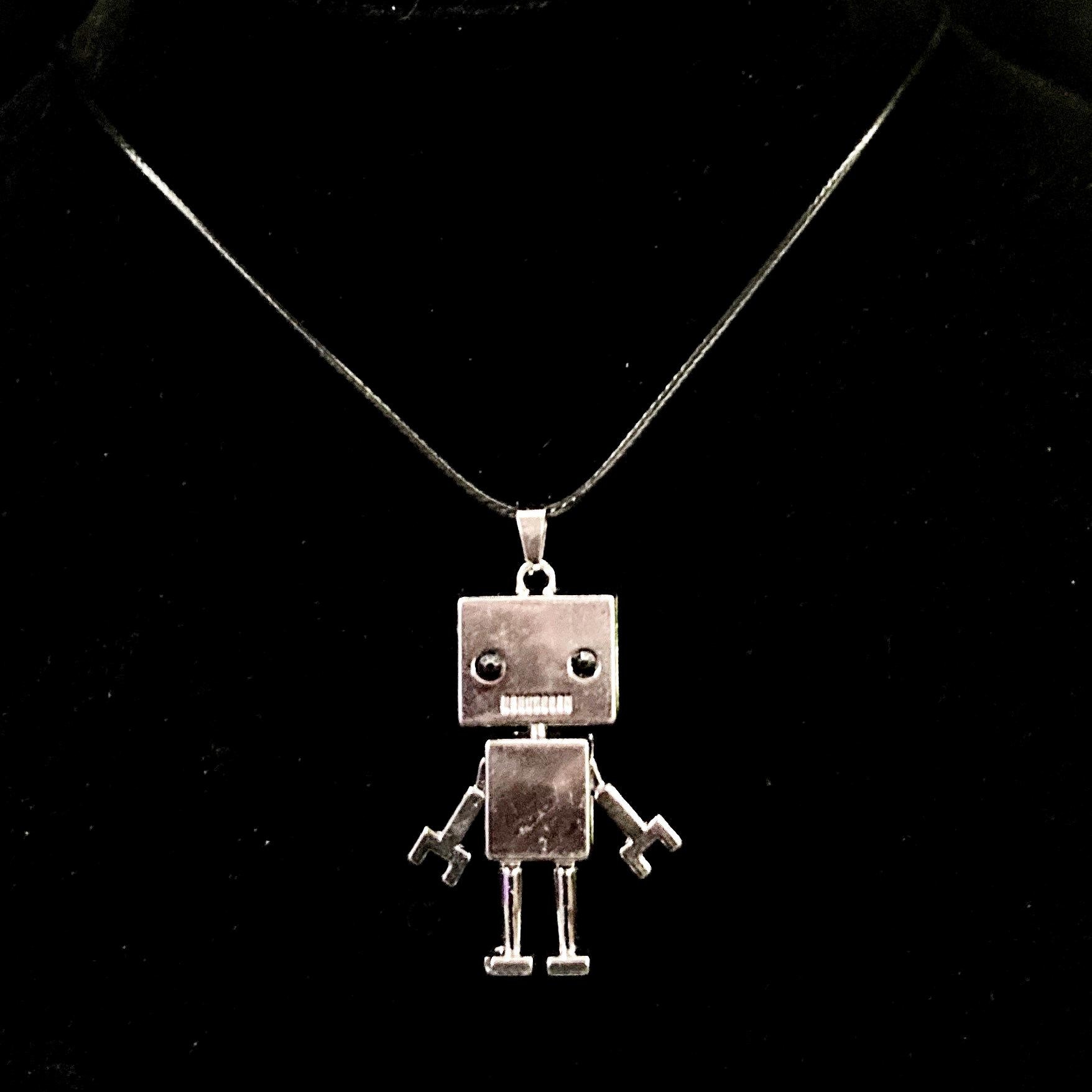 Robot Necklace ロボット ネックレス イエロー Robot Necklace, Wrench Robot, Robot Jewelry, Articulated Robot