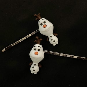 Set Of Hair a Pins, Frozen Olaf, Disney Frozen, Bobby Pins, Snowman, Disney Hair Pins, Disney Bobby Pins, Princess Hair