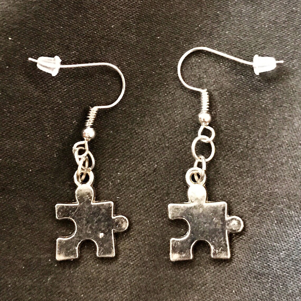 Only 8 Dollars Silver Earrings Puzzle Piece Earring Puzzle Etsy