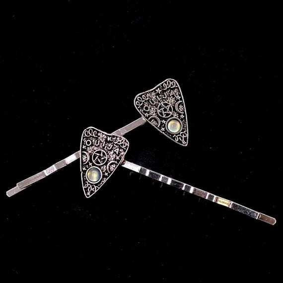 Silver Triangle Enamel Logo Bobby Pin Set Black Hair Clips InStyler PIN IT UP Geometric Hair Bobby Pins - Metallic Colors main image 3