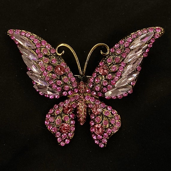 Pink butterfly best sale brooch