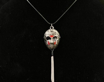 Jason Necklace, Hockey Mask Killer, Hockey Mask, Jason Voorhees, Friday The 13th, Camp Crystal Lake, Horror Movie, Hockey Mask Necklace