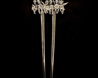 Cherub Hair Fork, Angel Hair Fork, Angel Babies, Fairy Hair Fork, Faerie Hair Fork, Silver Fairy, Silver Nymph, Silver Cherubs, Silver Angel