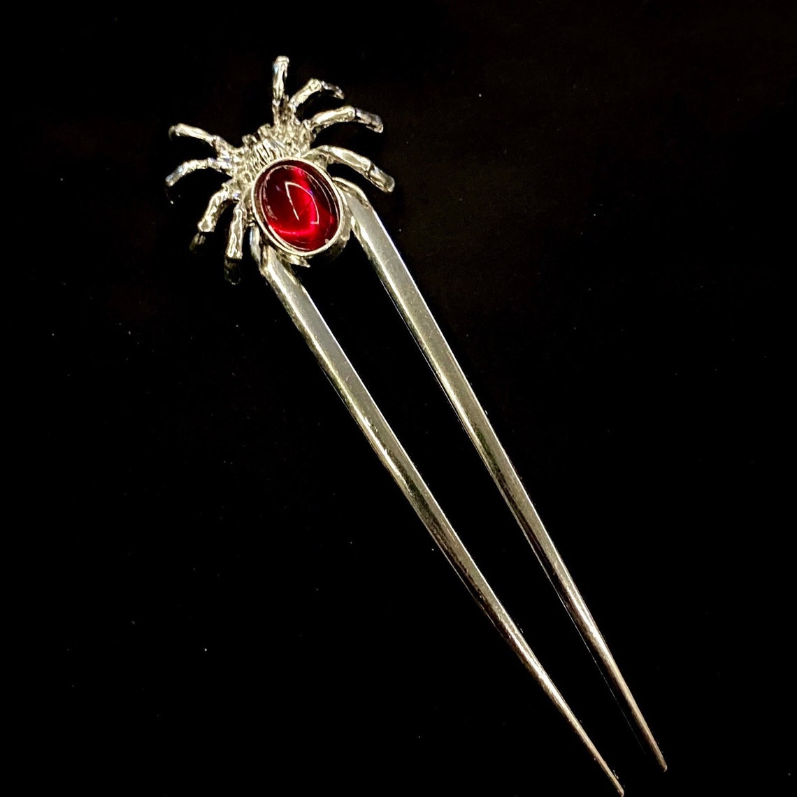 Spider Forks Silver Spider, Spider Hair Fork, Goth Hair Fork, Silver Hair Fork ...