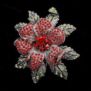 Vintage Red Poinsettia Brooch – Vintage Renude