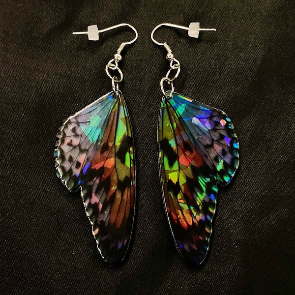Butterfly Jewelry, Butterfly Earrings, Monarch Butterfly, Butterfly Wings, Wing Earrings, Holographic Earrings, Holographic Wings