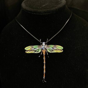 Green shop dragonfly necklace