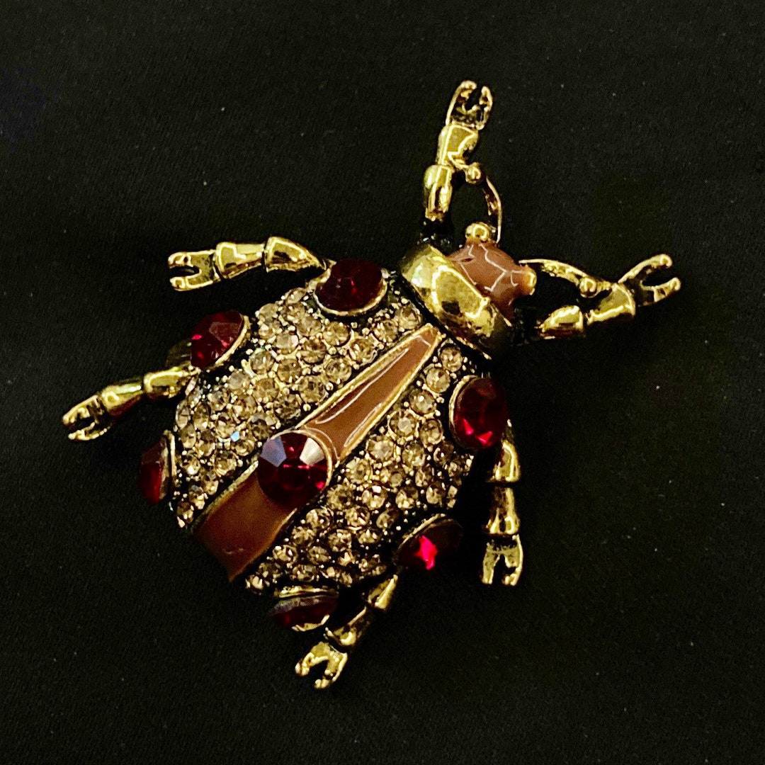 Broche Coccinelle Émail EHOTER - Décoration Mignon Pour Foulard, Vêtements, Sac - Cadeau Saint-Valentin