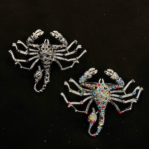 Silver Scorpion, Black Scorpion, Rainbow Scorpion, Scorpion Brooch, Scorpion Pin, Scorpion Jewelry, Insect Brooch, Insect Pin