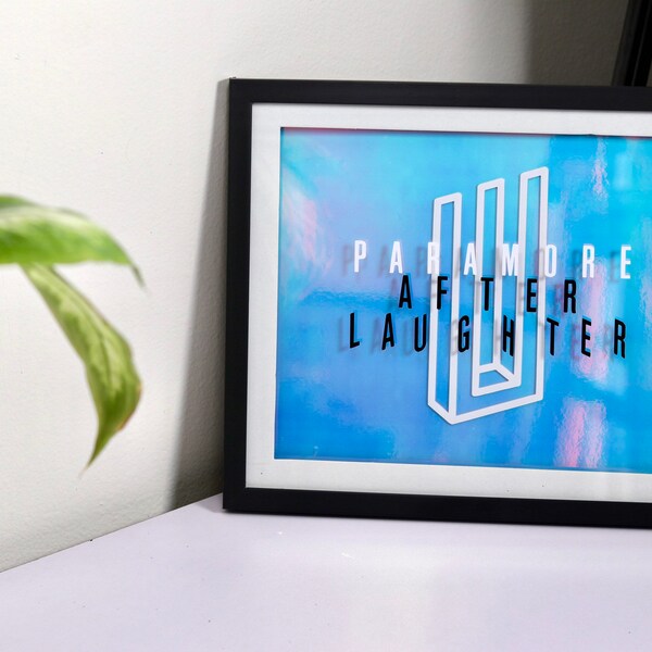 Paramore After Laughter 3D vinyl Decal Art, Hayley Williams, framed art