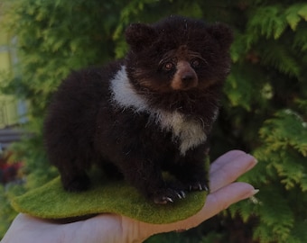 Bear/Bear miniature/animal portrait/Sculpture/gift/OOAK Sculpture/realistic animals/teddy