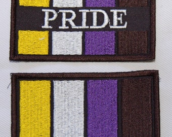 Non-Binary Pride Flag embroidered patch