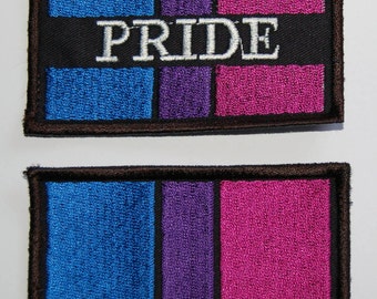 Bisexual Bi Pride Flag embroidered patch