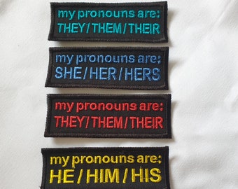 Gestickter Aufnäher - "My Pronomen Are"