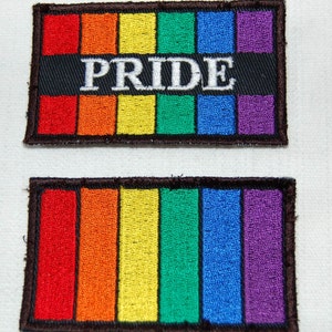 Gay Pride Rainbow Flag embroidered patch