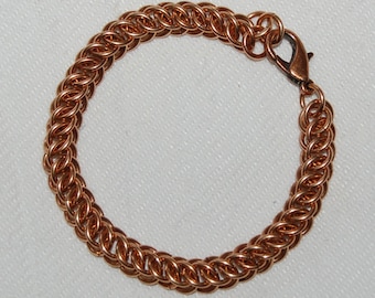 Bronze unisex chainmaille bracelet
