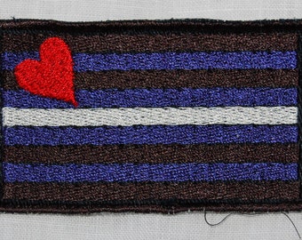 Leather Pride Flag embroidered patch