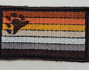 Bear Pride Flag embroidered patch badge