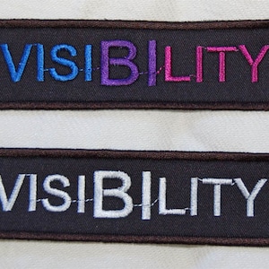 Bisexual Visibility embroidered patch