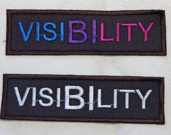 Bisexual Visibility embroidered patch