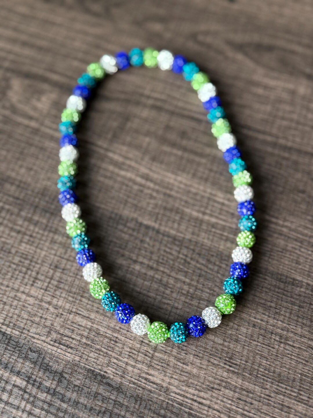 Custom Sports Rhinestone Bead Necklace – Baseball, Softball, Soccer ...