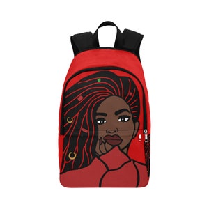 Dreadlock African American Woman Ethnic Backpack Traveling Laptop School Free USA & International Shipping