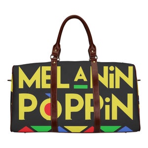 Melanin Poppin Martin Style Print Duffle Bag Overnight Weekend Bag Kostenloser Versand