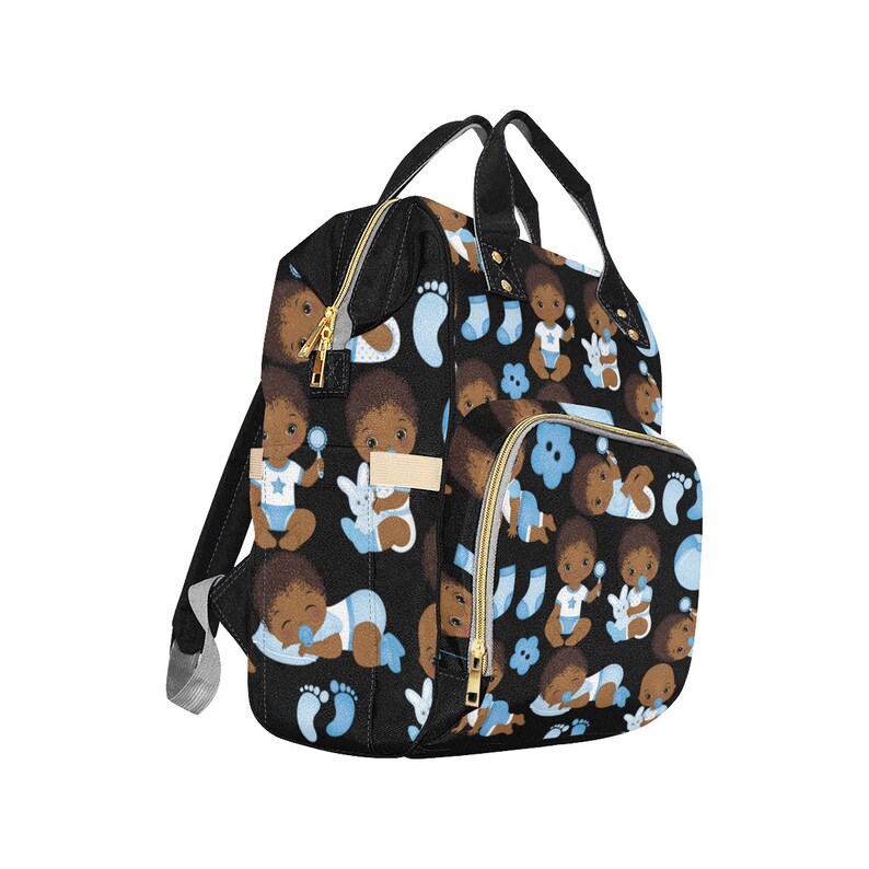 African American Baby Boy Backpack Diaper Clothing Bottles Bag Etsy