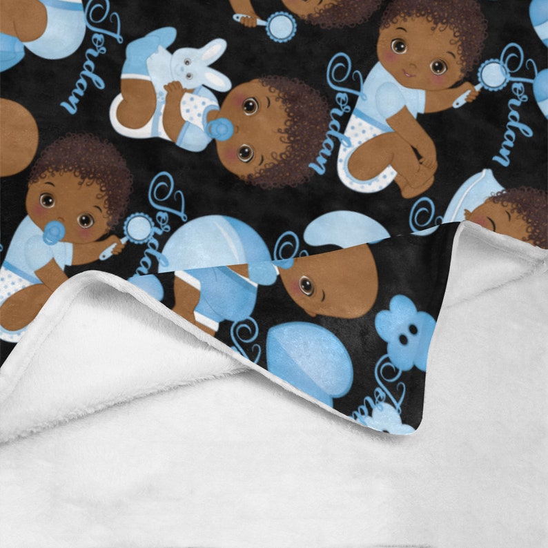 Personalized Baby Boy African American Baby Fleece Throw Etsy New Zealand