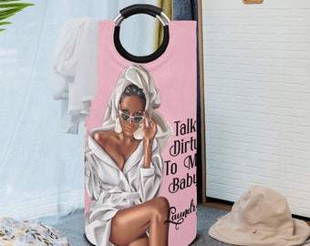 Adult Humor Laundry Bag Talk Dirty To Me Laundry? Hamper Dirty Clothes Bin Stylish Laundry Reminder