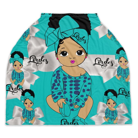 Couture Custom Personalized Brown Baby Car Seat Nursing Cover Baby