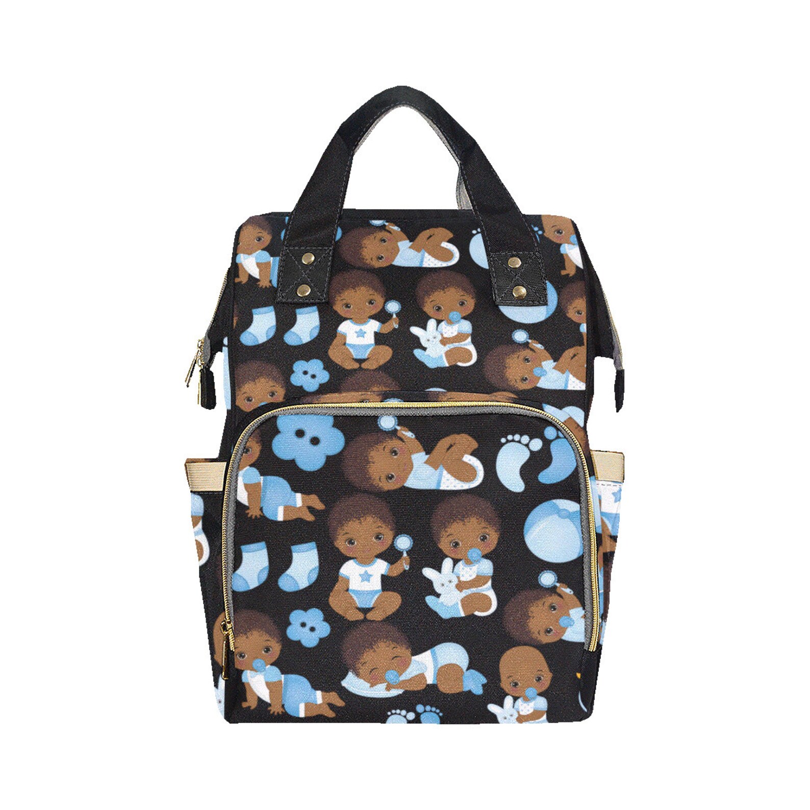 African American Baby Boy Backpack Diaper Clothing Bottles Bag Etsy