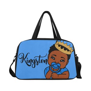 African American Afro Centric personalisierte Babytasche Handgemachte Reisetasche Unter Fach Melanated Einzigartiger Design-Druck