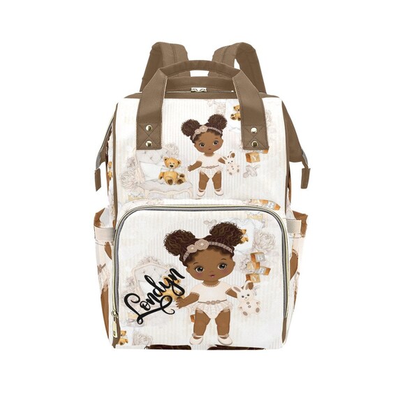 Teddy Bear Print Brown Backpack Teddy Bear Backpack, Teddy Bear Diaper Bag, Teddy Bear Baby  main image 3
