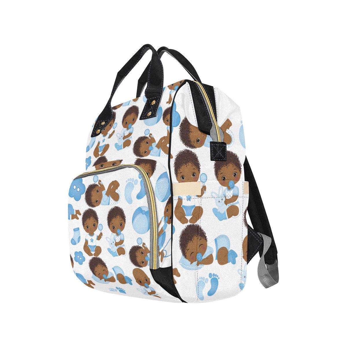 African American Baby Boy Backpack Diaper Clothing Bottles Bag Etsy