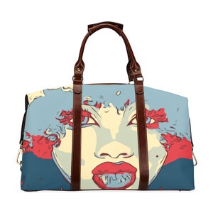 RWB Blue Eyes Full Lips Handgemachte Reisetasche Melinierte Einzigartige Design Print Kostenloser Weltweiter Versand