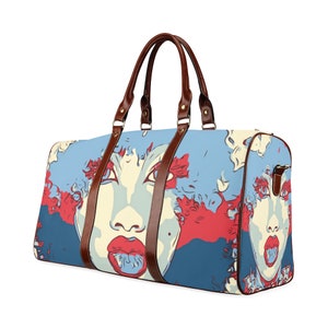 RWB Blue Eyes Full Lips Handgemachte Reisetasche Melinated Einzigartiger Design-Druck Kostenloser weltweiter Versand
