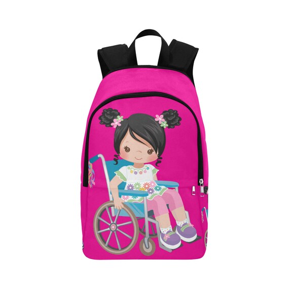 Ponytail Hair Girl Disabled Handicapped Wheelchair School Bag | Etsy