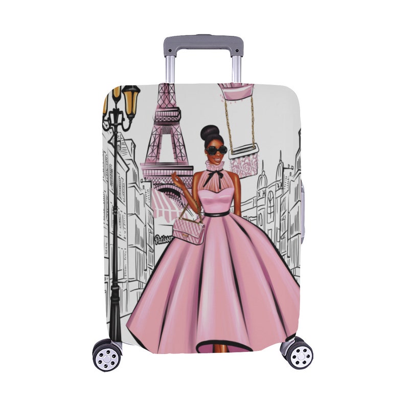 Paris African American Woman Ethnic Suitcase Luggage Cover Etsy
