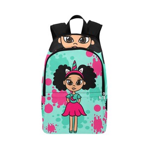 Latina Girl Unicorn Ethnic Backpack Traveling Laptop School Free USA & International Shipping