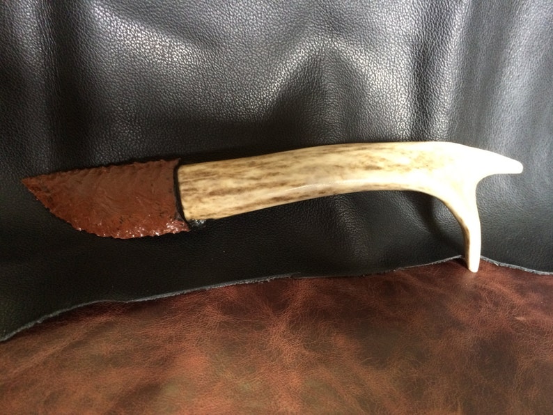 Handcrafted All Natural Flint Knapped Obsidian Fixed Blade Etsy