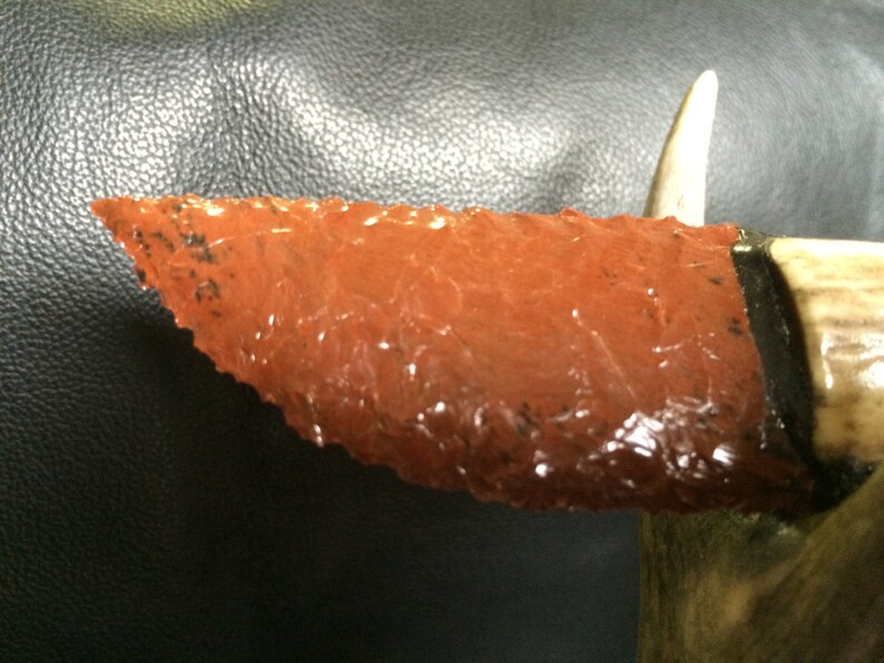 Handcrafted All Natural Flint Knapped Obsidian Fixed Blade Etsy