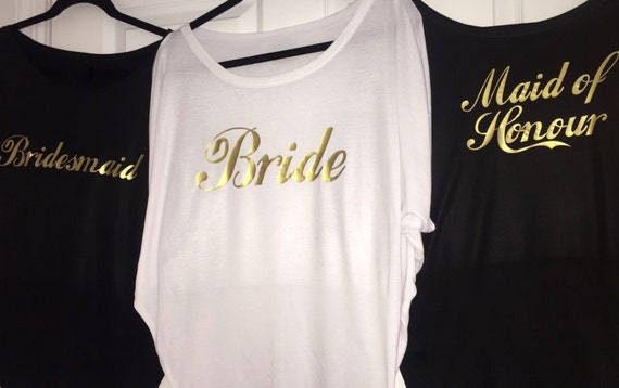 oversized bridal party shirts