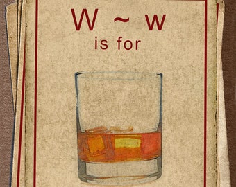 Vintage Whiskey Print, Flash Card Print, Bar Art, Whiskey Art, Bar Decor Whiskey Poster Wall Art #vi1132