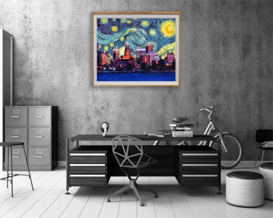 Buffalo NY Print Van Gogh Poster Buffalo NY Poster New York Etsy